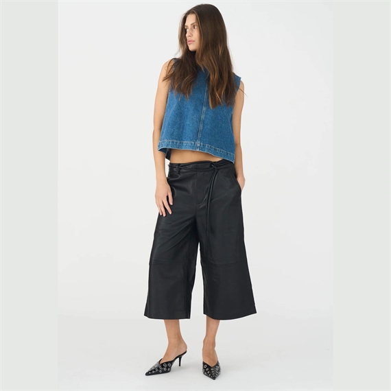 Ivy Copenhagen Augusta French Leather Culotte, Sort